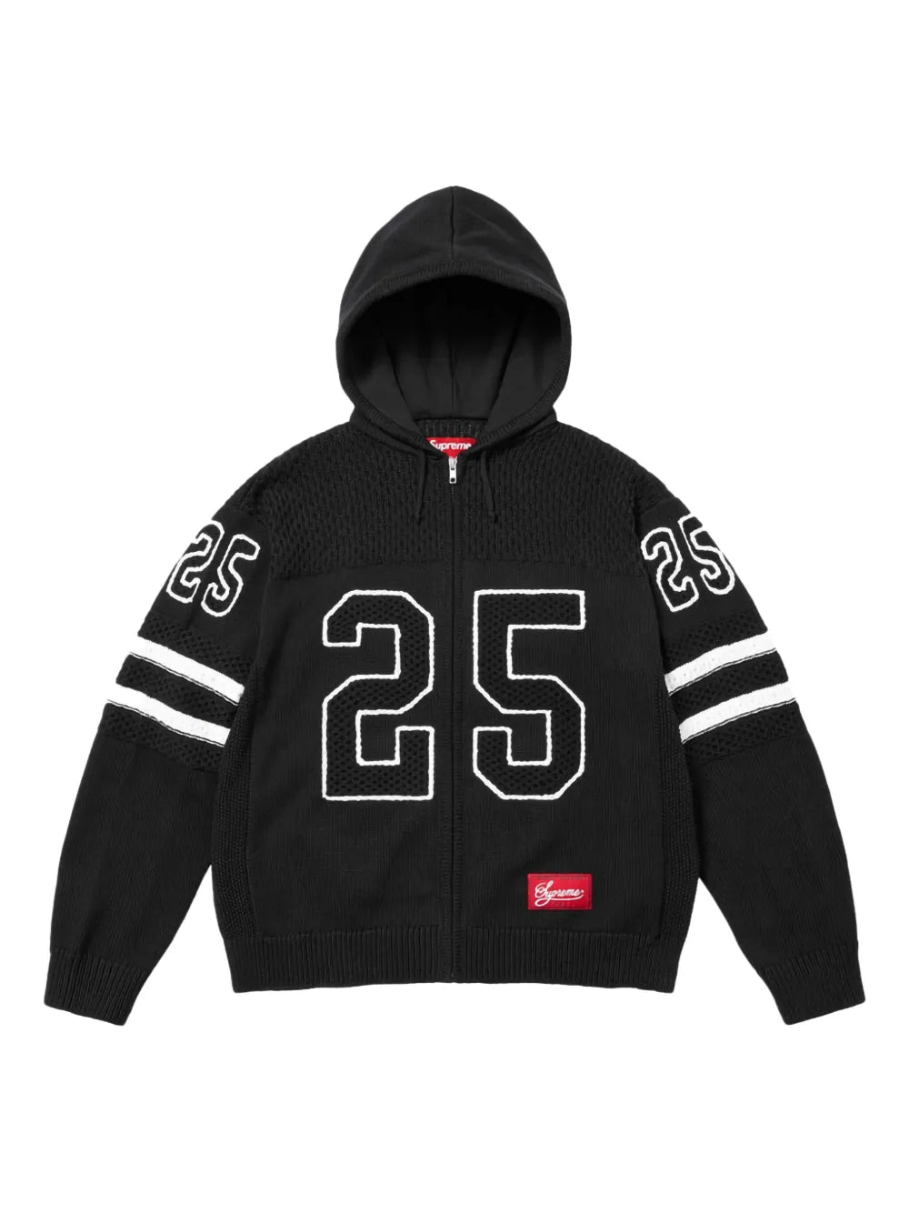 supreme  sport zip-up hoodie - black